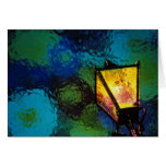 Lamp, abstract greeting card