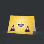 Lamp and fireworks - Card