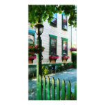 Lamp and Window Boxes Personalized Photo Card