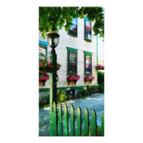 Lamp and Window Boxes Personalized Photo Card