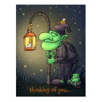 lamp-gnome greeting card postcards