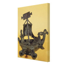 Lamp in the form of a boat canvas prints