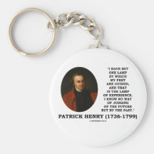 Lámpara de Patrick Henry del juicio de la experien Llavero Personalizado
