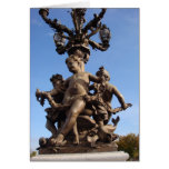 LampPost on Alexandre III Bridge in Paris Card