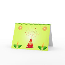 Lamps and fireworks - Card