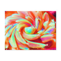 Lampwork Boro Rainbow Glass Pastel Art Postcard