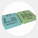 Lana as Lathanum La and Sodium Na Round Stickers