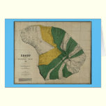 Lanai, 1878, Vintage Hawaii Map cards