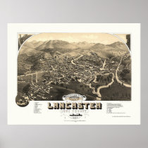Lancaster, NH Panoramic Map - 1883 Print