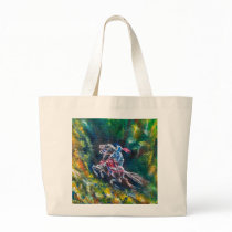 LANCELOT RIDING IN THE GREEN FOREST CANVAS BAG