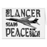 Lancer Stabs Peace in the Back Greeting Cards
