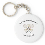Land at your Feet Badminton Keychains