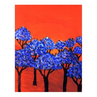 Land of Blue Trees print