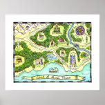 Land of Many Tales Map Poster posters