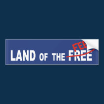 Land Of The FEE bumper stickers by MBS_International Land Of The FEE bumper stickers
