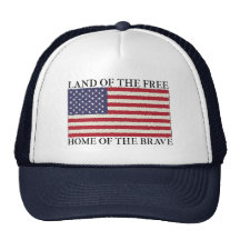 Land Of The Free American Flag Hat
