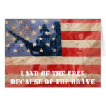 Land of the Free Because of the Brave cards