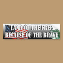 LAND OF THE FREE Bumper Sticker bumper stickers