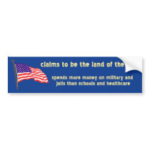 land of the free bumper sticker