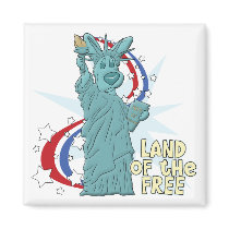 Land of the Free Corgi Magnet by MenagerieMayhem Land of the Free Corgi Magnet