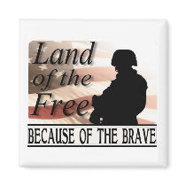 Land of the Free Refrigerator Magnet