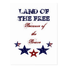 LAND OF THE FREE Postcard
