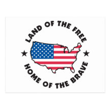 Land Of The Free Postcards