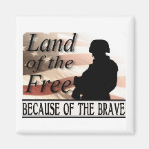Land of the Free Refrigerator Magnet