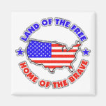 Land of the Free Refrigerator Magnet
