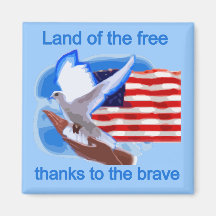 Land of the Free Tshirts and Gifts Refrigerator Magnets