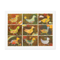 Land of Whimsical Birds postcards