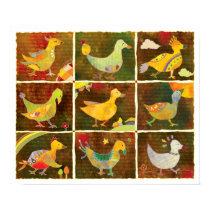 Land of Whimsical Birds Poster posters