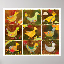 Land of Whimsical Birds Poster