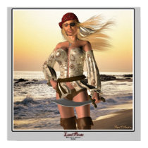 "Land Pirate" Sexy Fantasy Artwork By Bryan Smoak posters