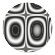 Land Seven - Fractal Round Stickers