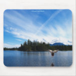 Landing Duck &amp; Lake Wildlife Photo Mousepad