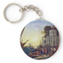 Landing Of Cleopatra At Tarsus By Lorrain Claude Keychains