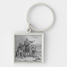 Landing of the Pilgrims, 1620 Keychain