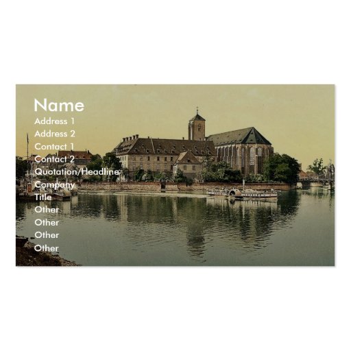 Landing place, Sand Church, Breslau, Silesia, Germ Business Card Template (front side)