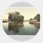 Landing place, Totnes, England magnificent Photoch Round Stickers
