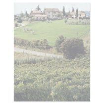 Landscape and farm, Tuscany, Italy Europe Letterhead Design