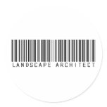 Landscape Architect Bar Code Sticker