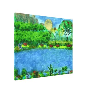Landscape Art Stretched Canvas Print