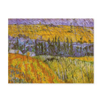 Landscape at Auvers in the Rain, Vincent van Gogh Postcard