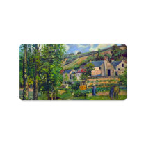 Landscape at Pontoise by Camille Pissarro labels
