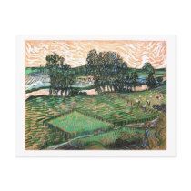 Landscape, Bridge across Oise, Vincent van Gogh Post Cards