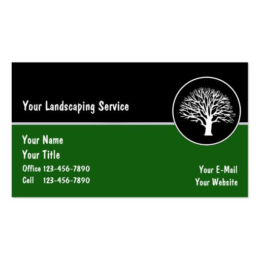 Landscape Business Cards (front side)