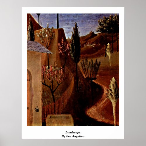 Landscape By Fra Angelico Poster