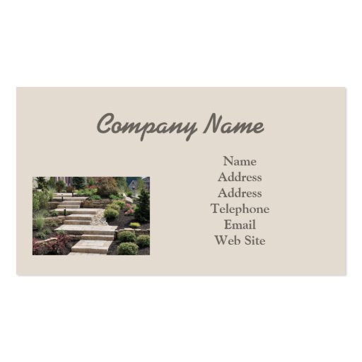 Landscape Company Business Card (back side)