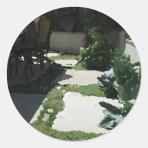 Landscape, Garden and Plant Images Round Sticker
